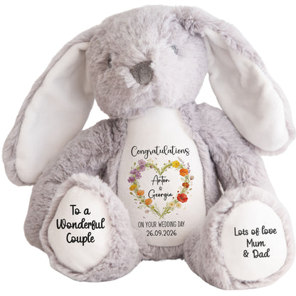 grey bunny teddy personalised teddy bear