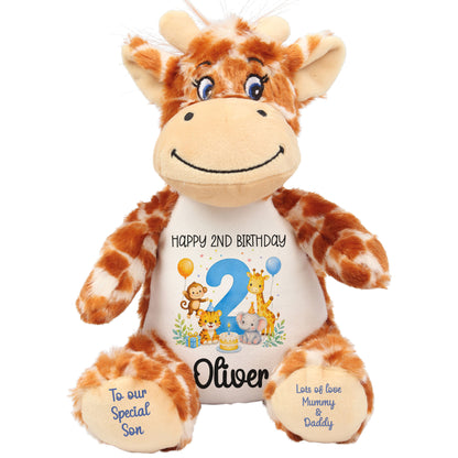 giraffe teddy personalised teddy bear