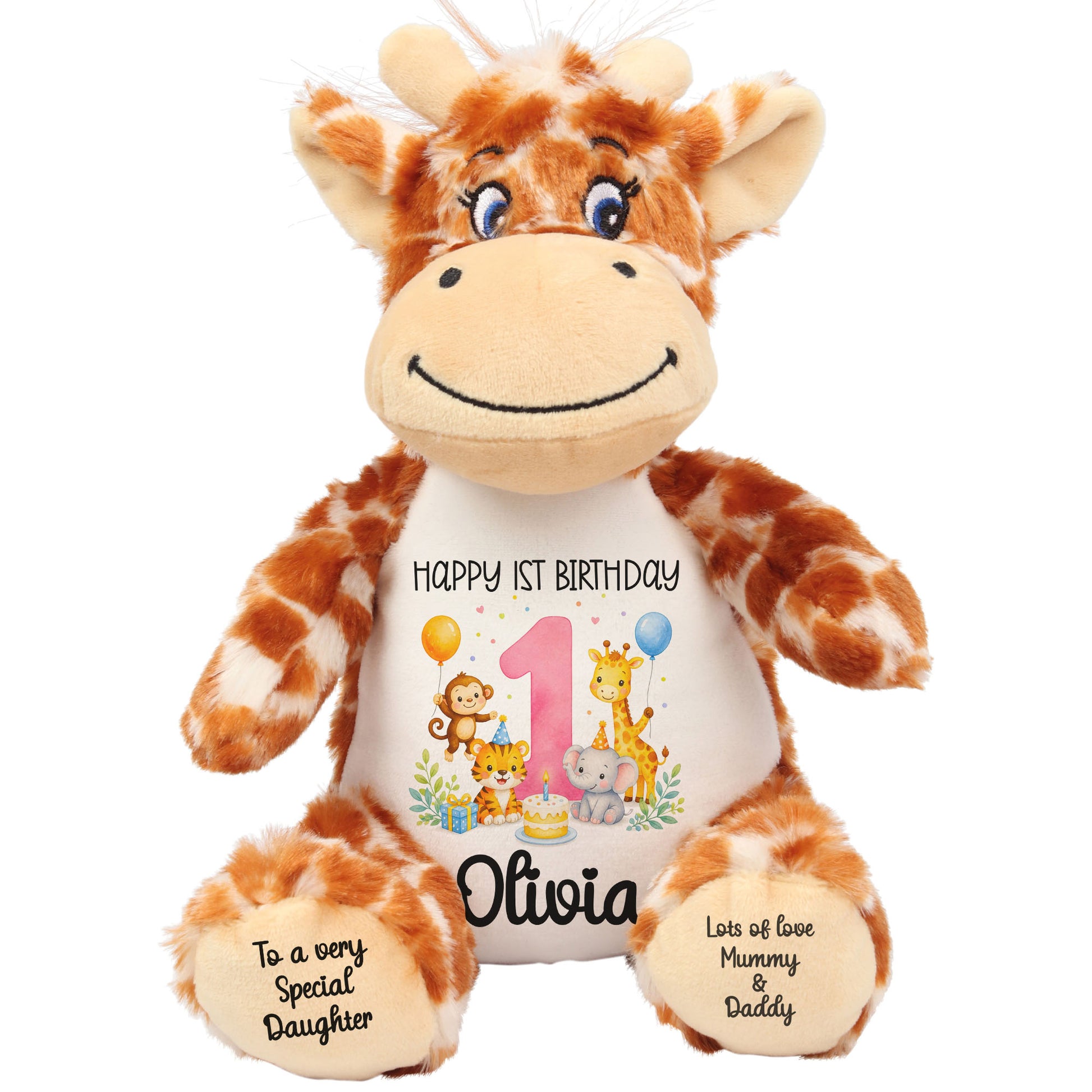 giraffe teddy personalised teddy bear