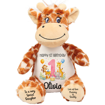 giraffe teddy personalised teddy bear