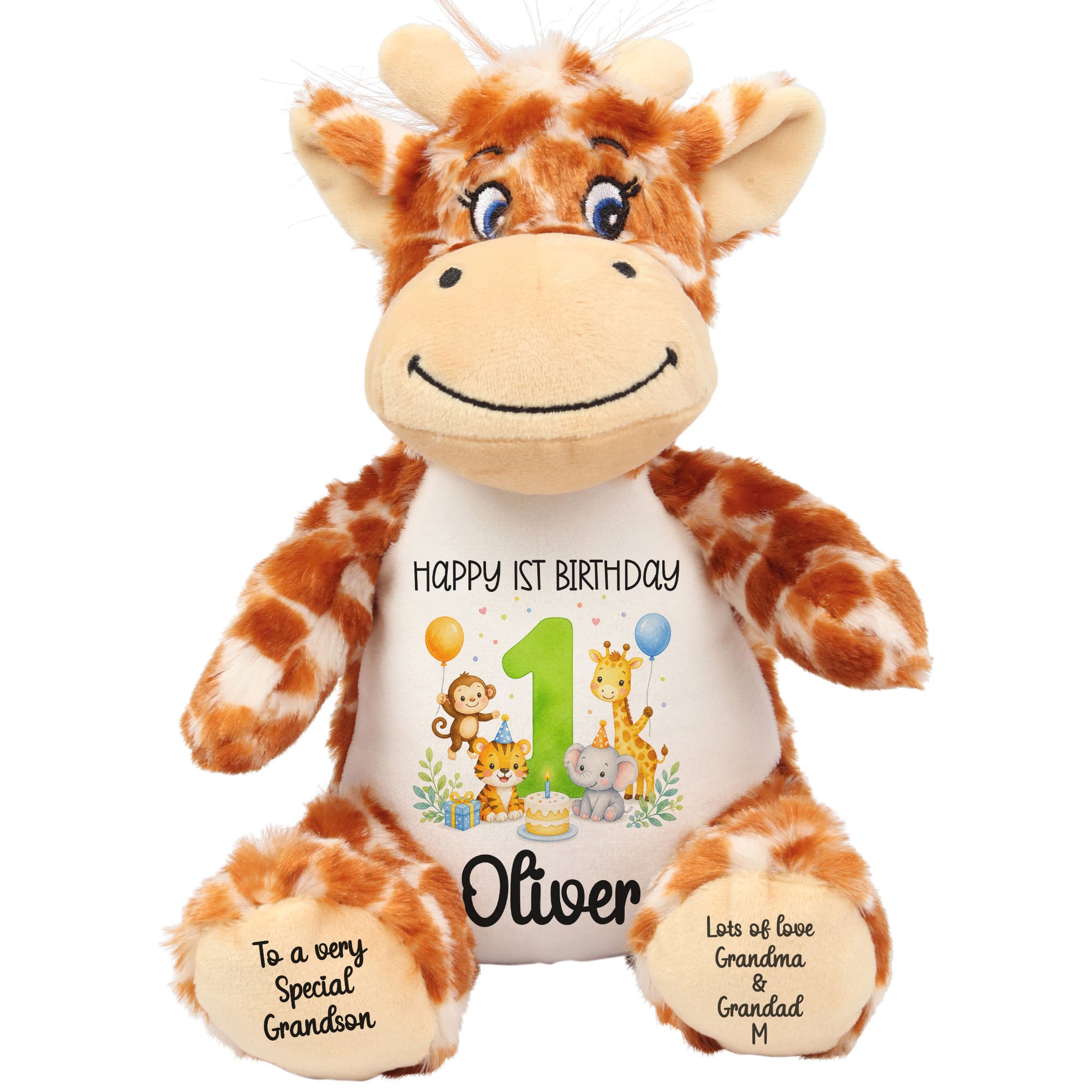giraffe teddy personalised teddy bear