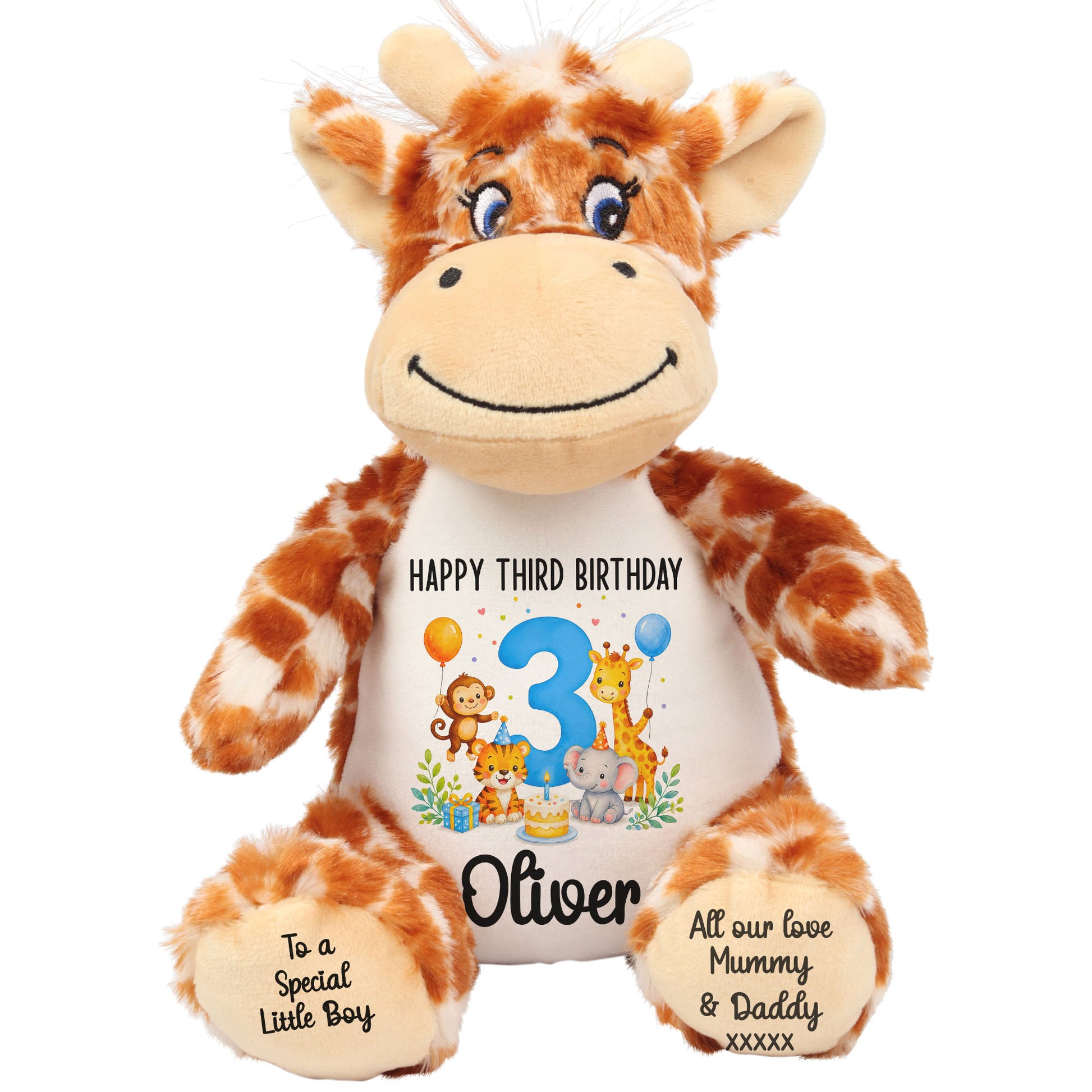 giraffe teddy personalised teddy bear