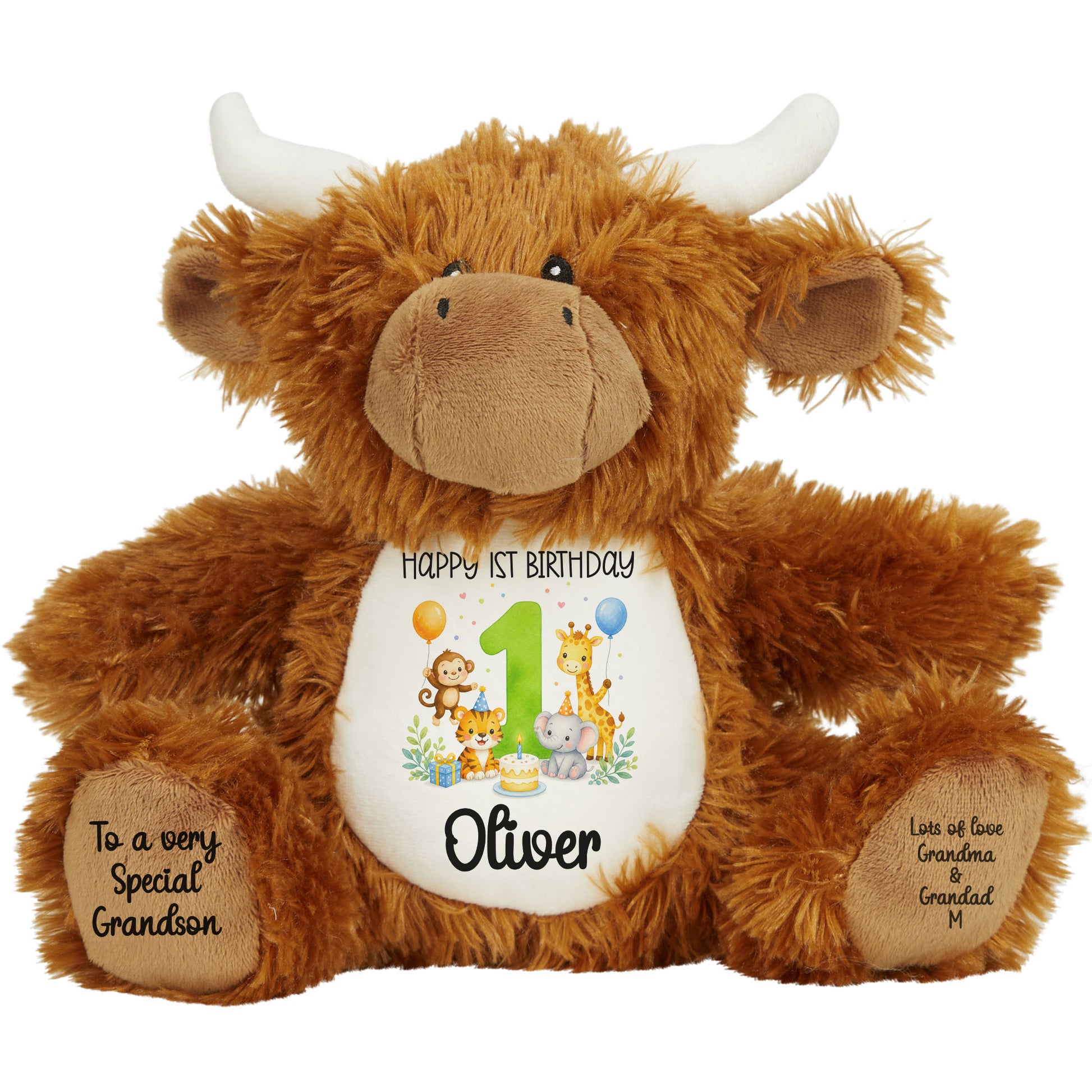 highland cow teddy personalised teddy bear