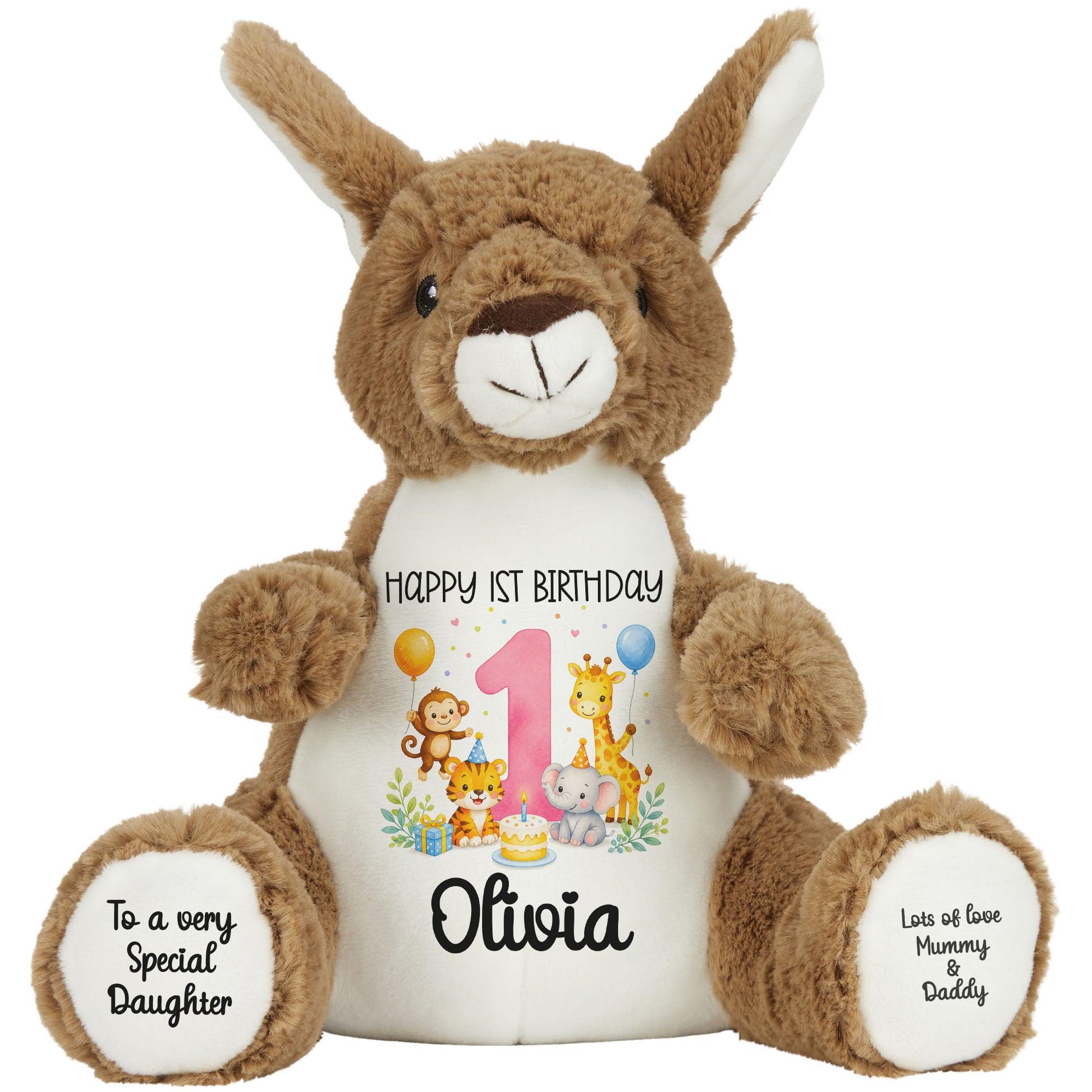 kangaroo teddy personalised teddy bear