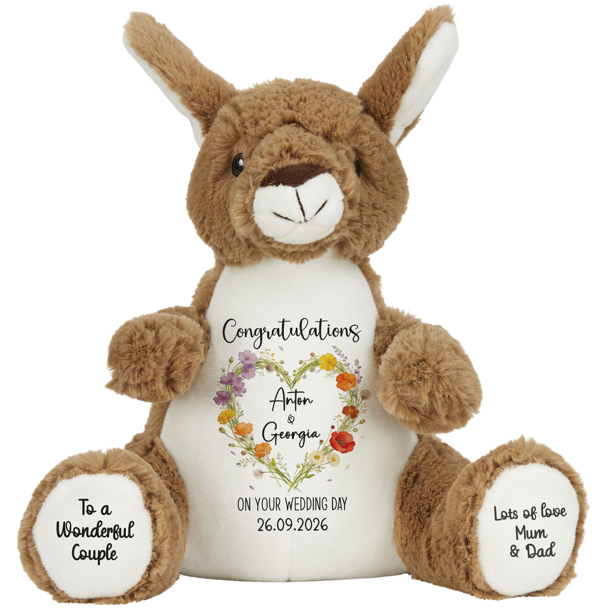 kangaroo teddy personalised teddy bear