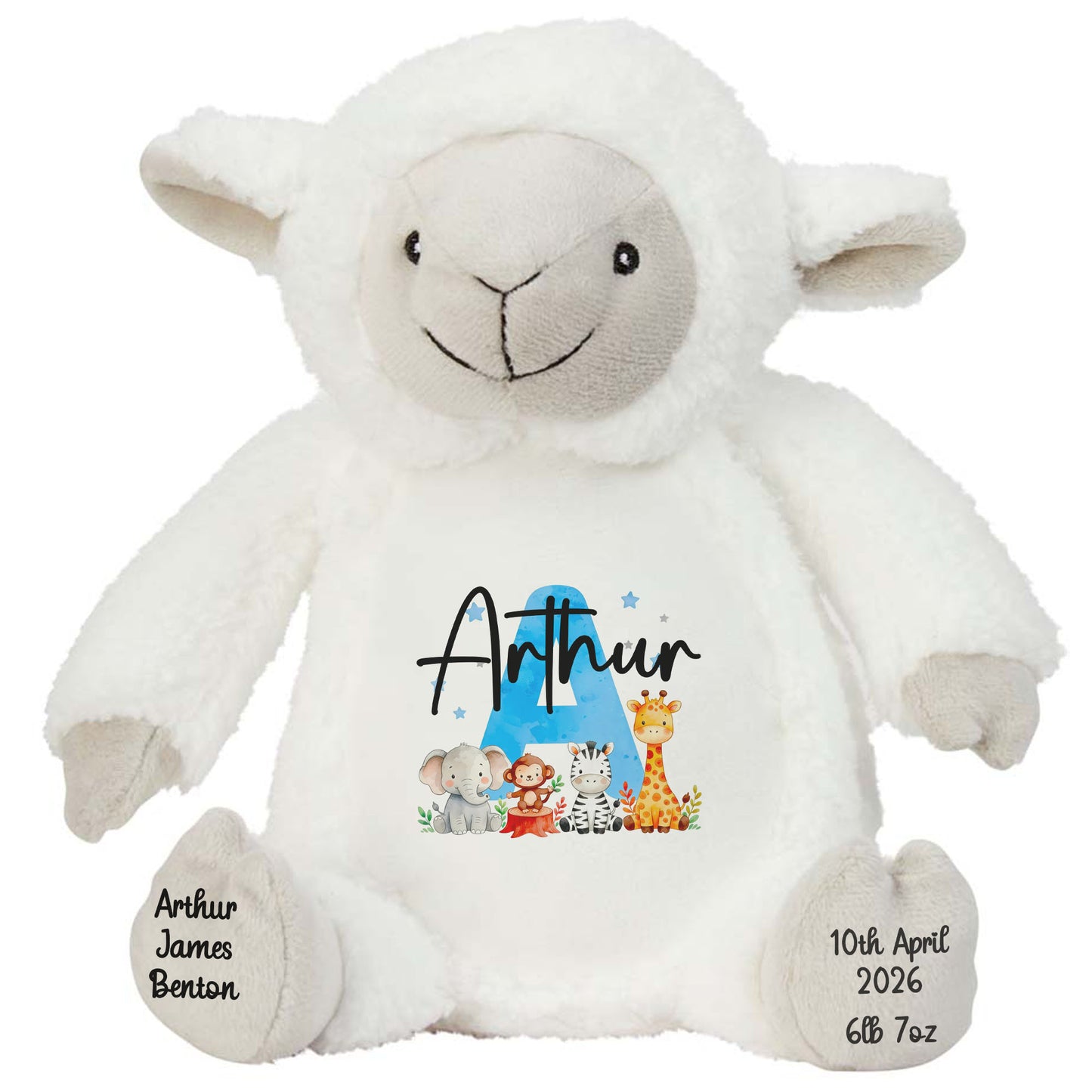 lamb teddy personalised teddy bear