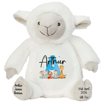 lamb teddy personalised teddy bear