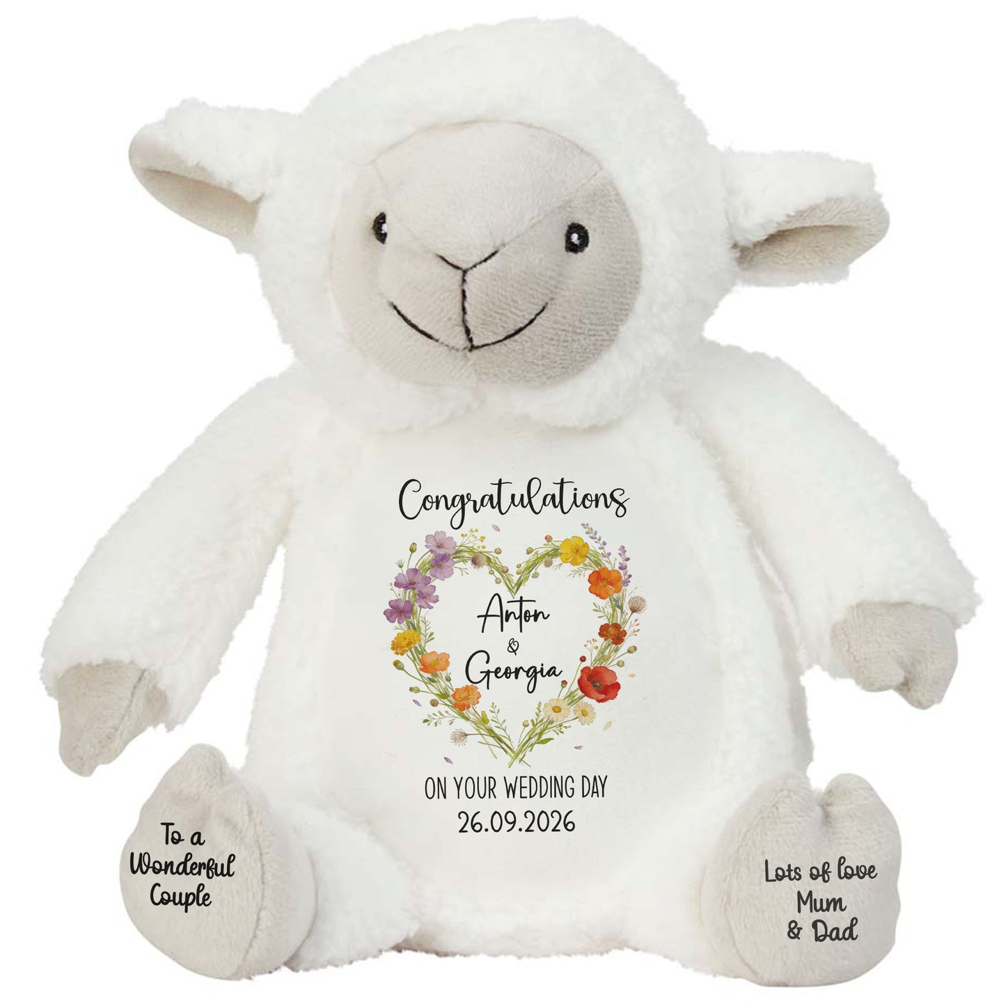 lamb teddy personalised teddy bear