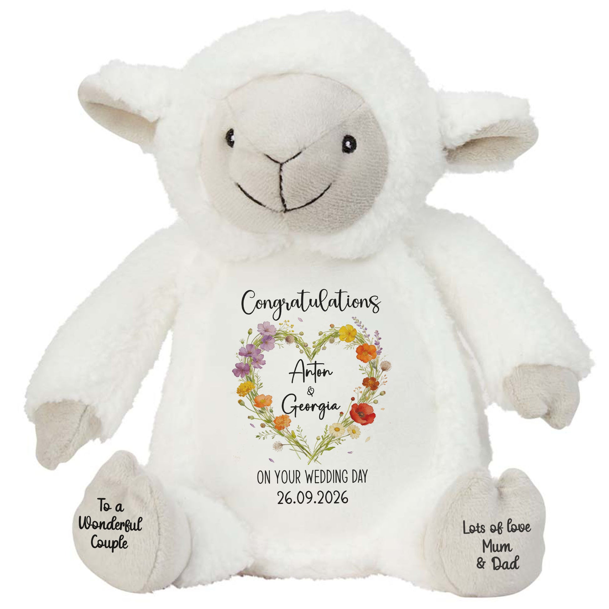 lamb teddy personalised teddy bear
