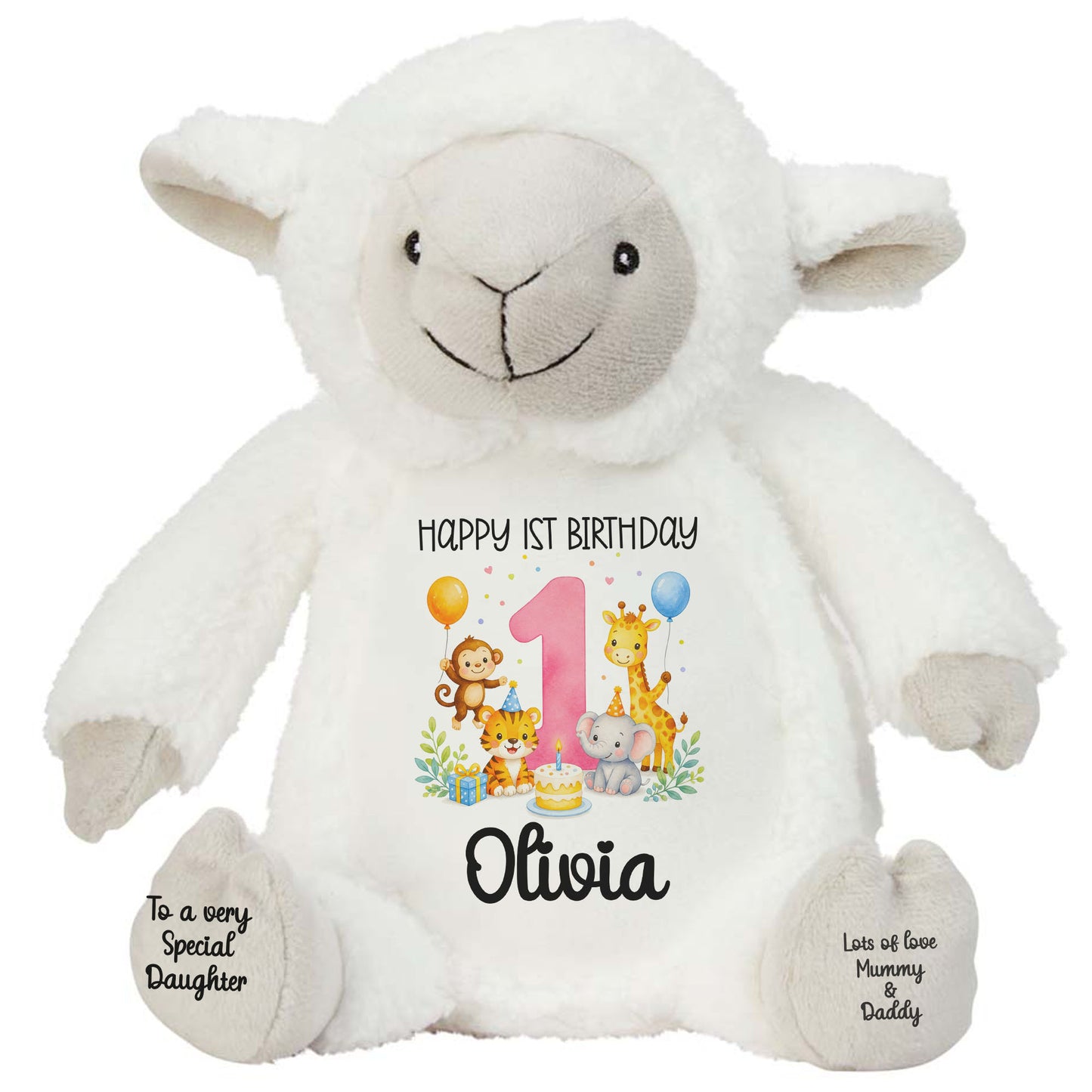 lamb teddy personalised teddy bear