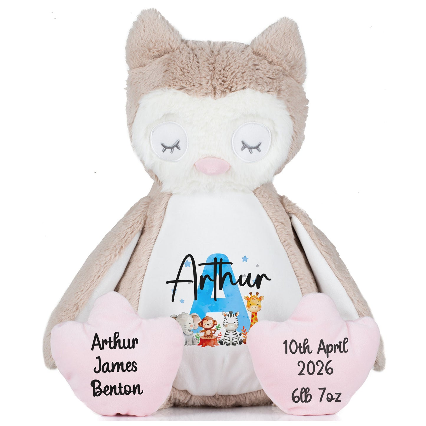 owl teddy personalised teddy bear