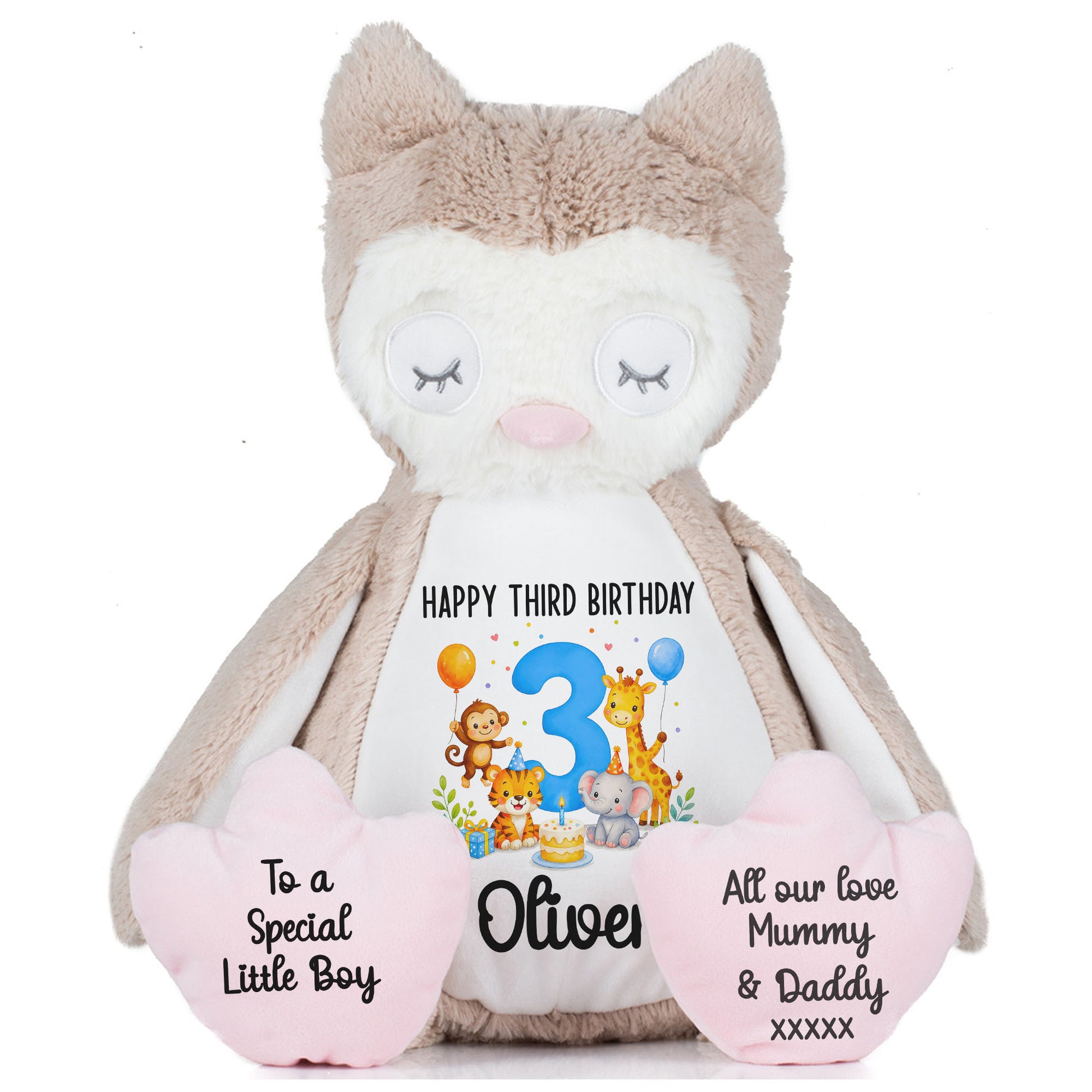 owl teddy personalised teddy bear