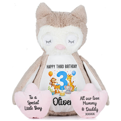 owl teddy personalised teddy bear