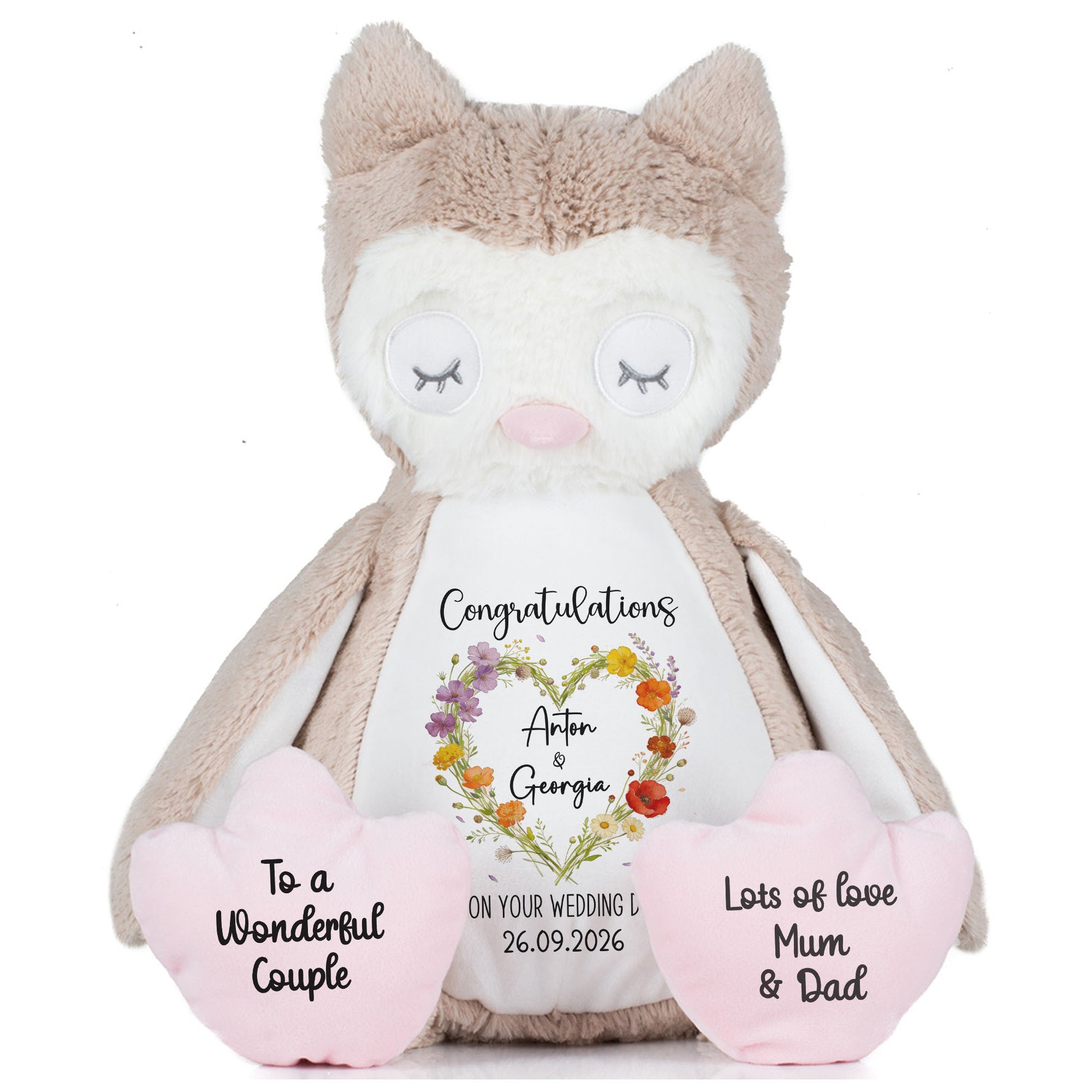 owl teddy personalised teddy bear
