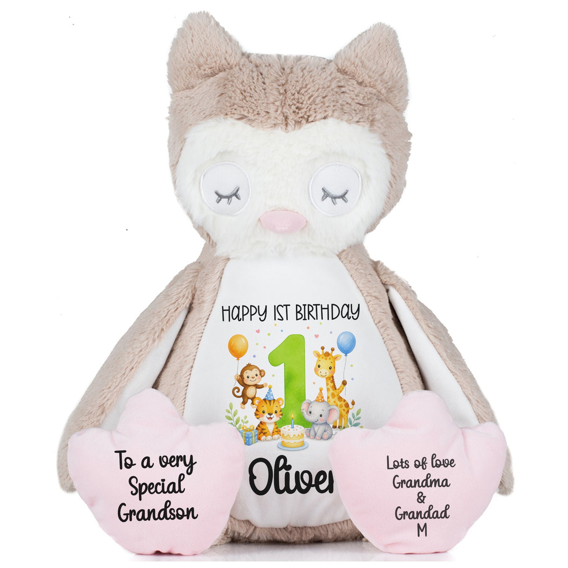 owl teddy personalised teddy bear