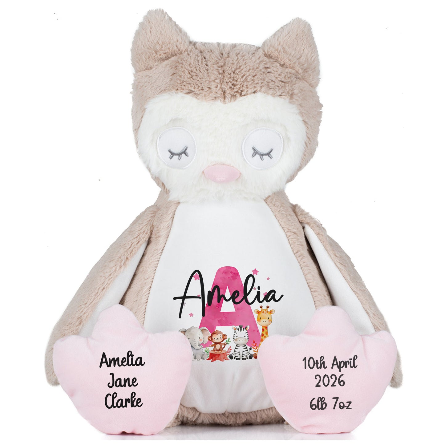 owl teddy personalised teddy bear