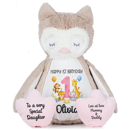 owl teddy personalised teddy bear