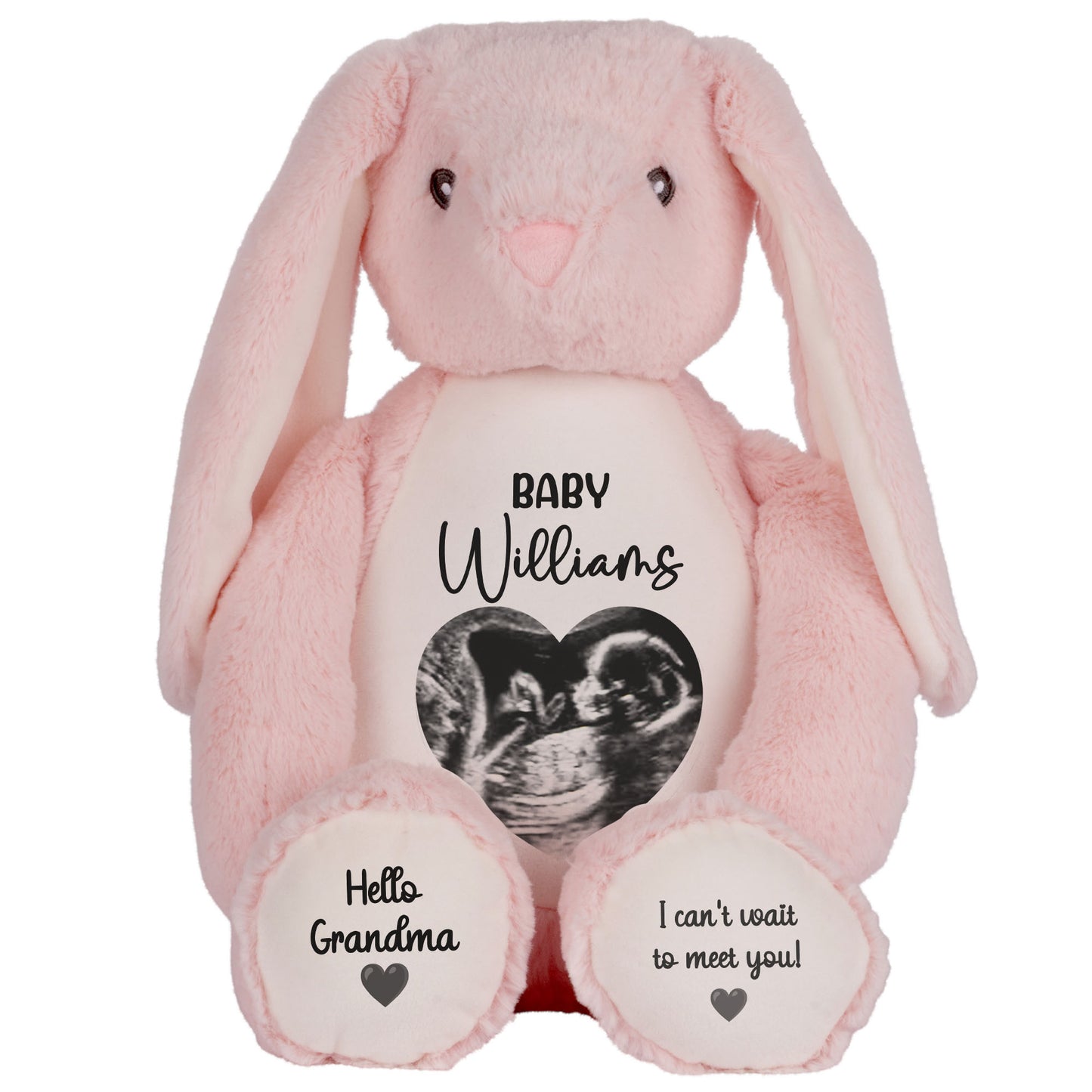 pink bunny teddy personalised teddy bear