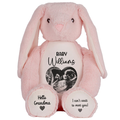 pink bunny teddy personalised teddy bear