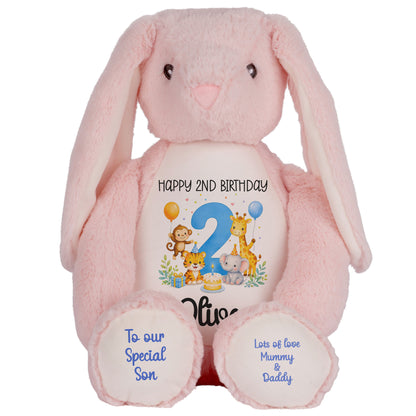 pink bunny teddy personalised teddy bear