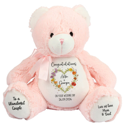 pink teddy bear personalised teddy bear