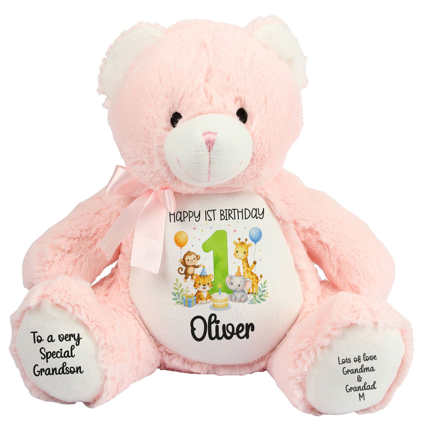 pink teddy bear personalised teddy bear