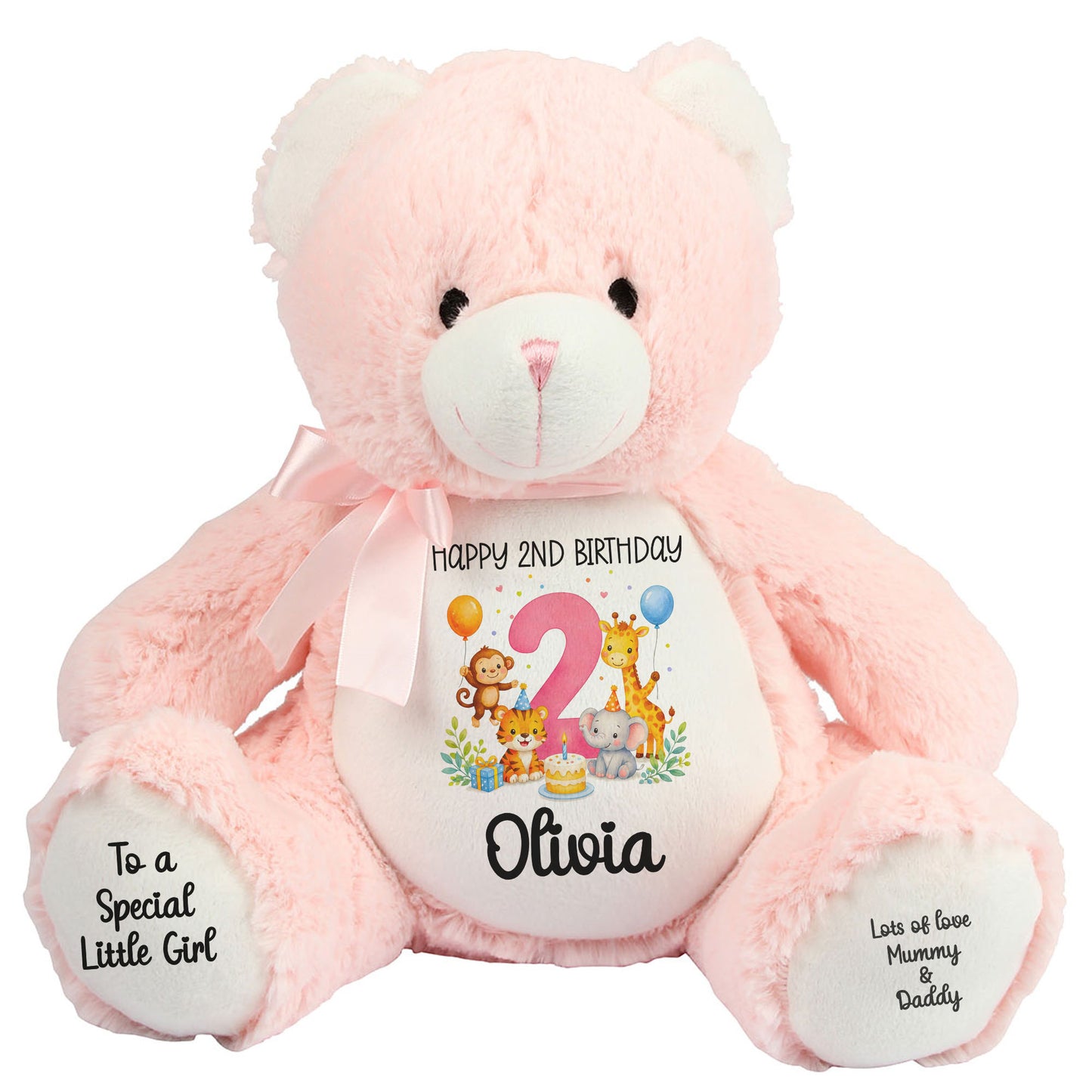 pink teddy bear personalised teddy bear