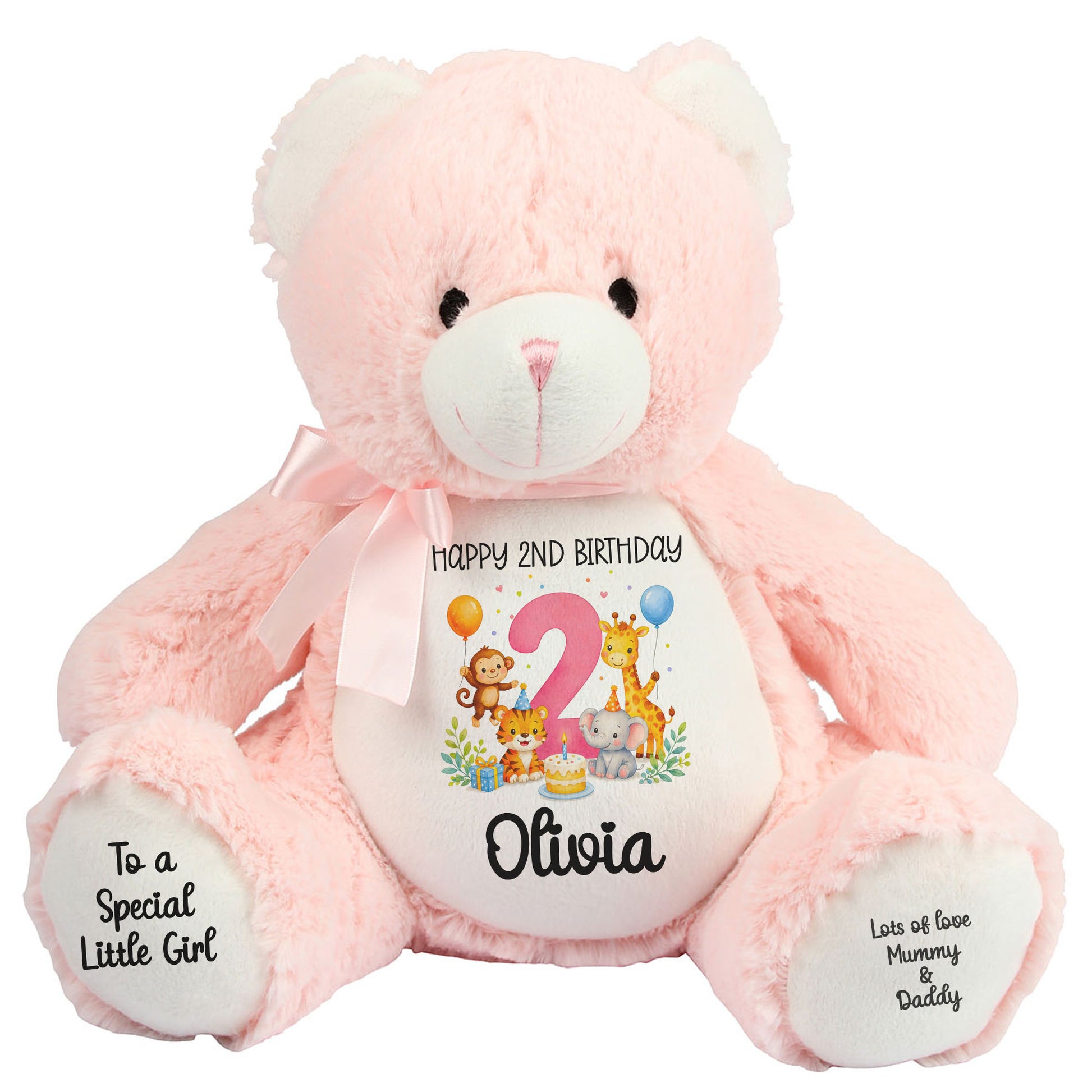 pink teddy bear personalised teddy bear