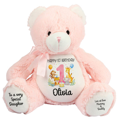 pink teddy bear personalised teddy bear