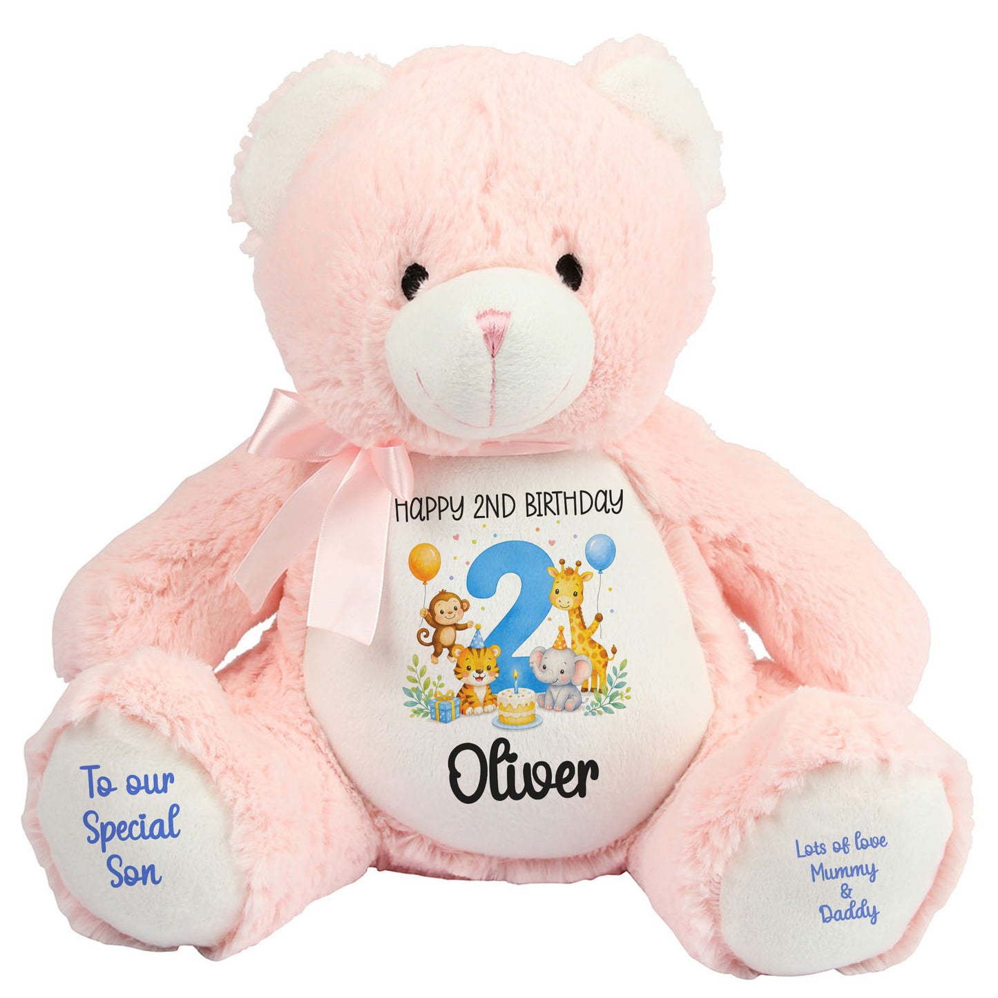pink teddy bear personalised teddy bear