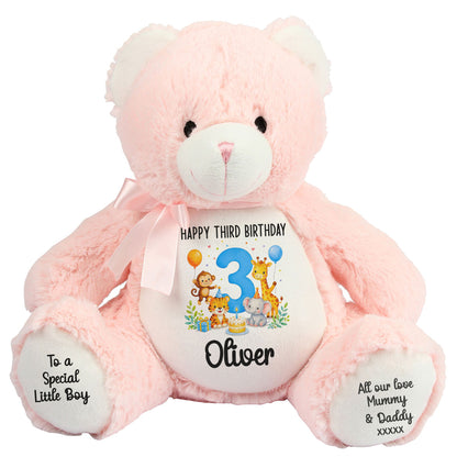 pink teddy bear personalised teddy bear