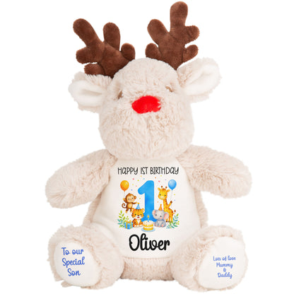 reindeer teddy personalised teddy bear