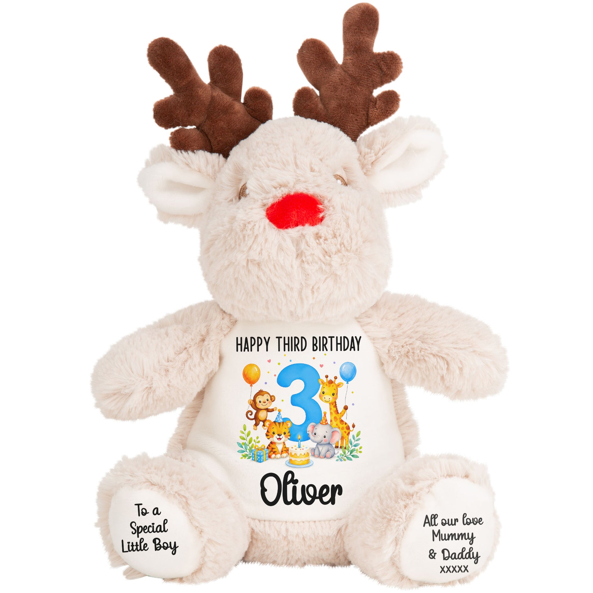 reindeer teddy personalised teddy bear