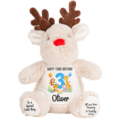 reindeer teddy personalised teddy bear