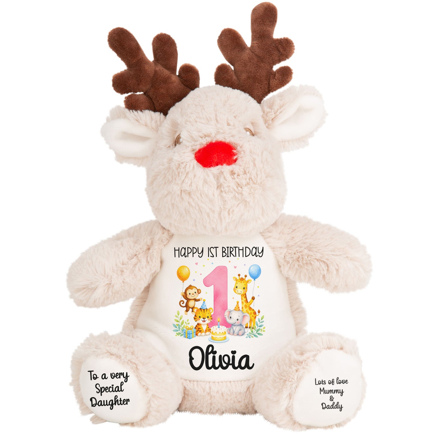 reindeer teddy personalised teddy bear