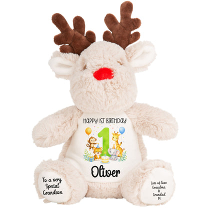 reindeer teddy personalised teddy bear