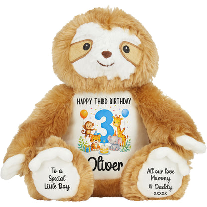 sloth teddy personalised teddy bear