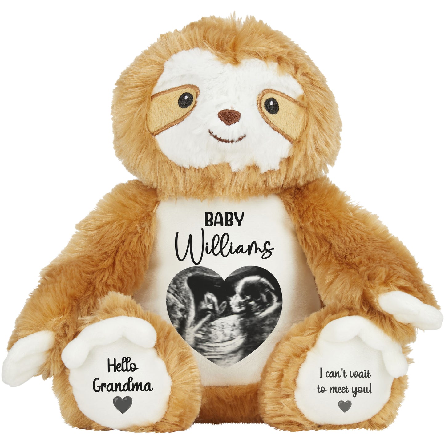 sloth teddy personalised teddy bear