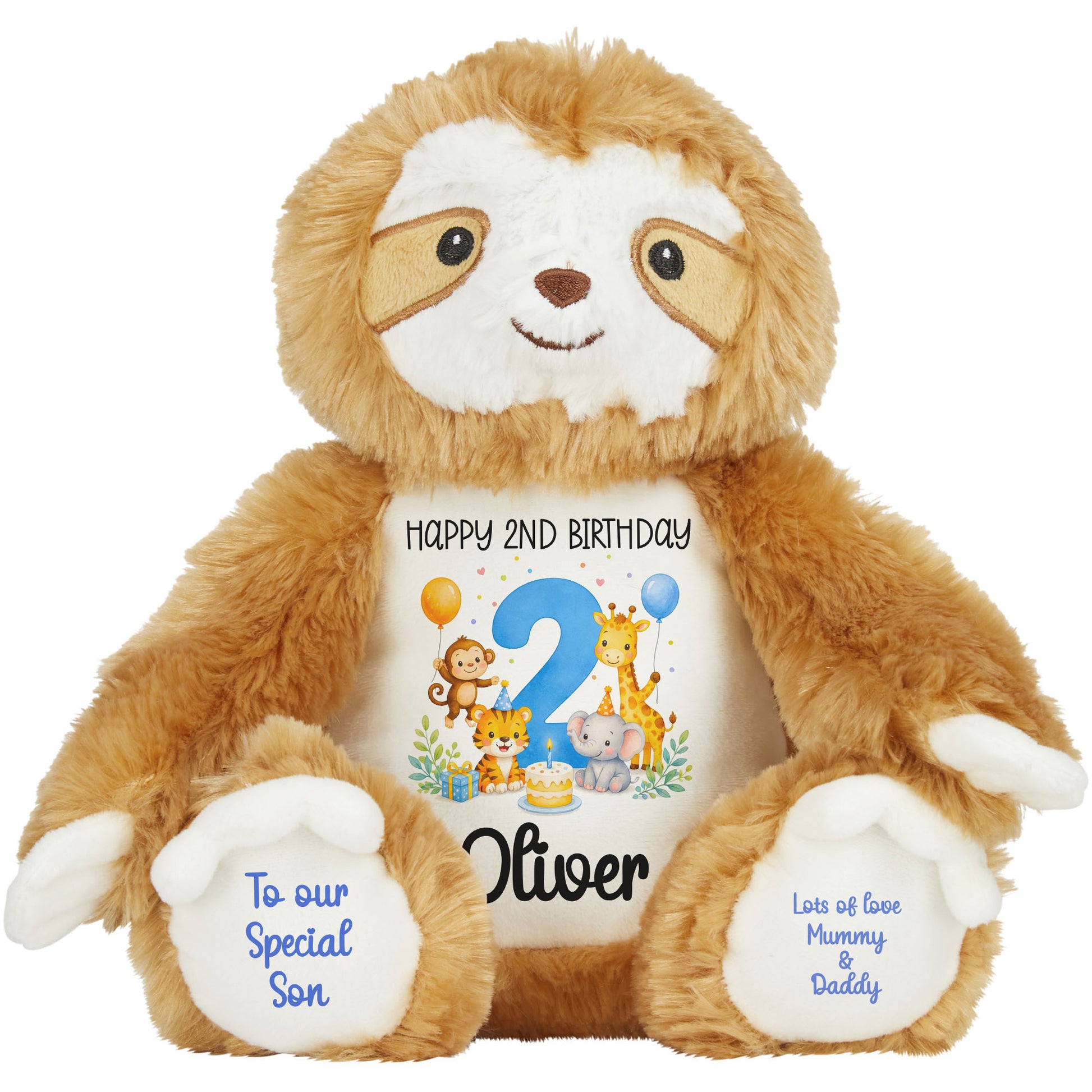 sloth teddy personalised teddy bear