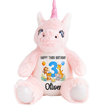 unicorn teddy personalised teddy bear