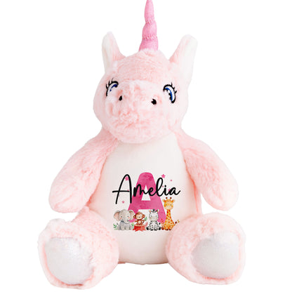 unicorn teddy personalised teddy bear