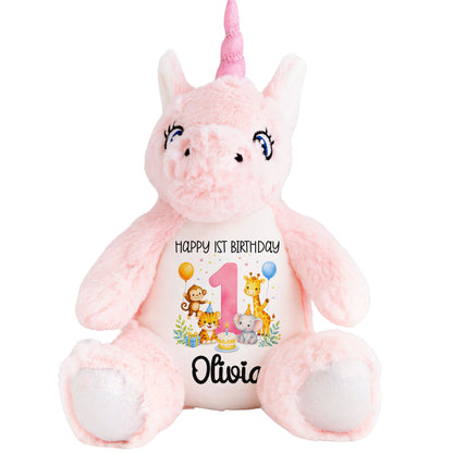 unicorn teddy personalised teddy bear