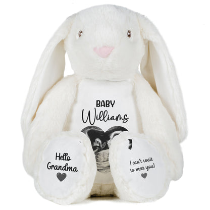 white bunny teddy personalised teddy bear