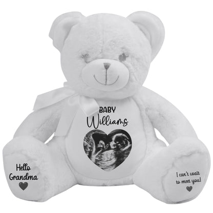 white teddy bear personalised teddy bear