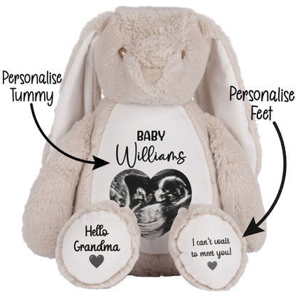 Personalised Pregnancy Reveal Baby Scan Photo Teddy Bear