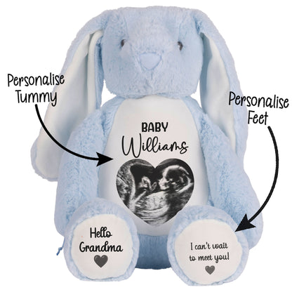 Personalised Pregnancy Reveal Baby Scan Photo Teddy Bear