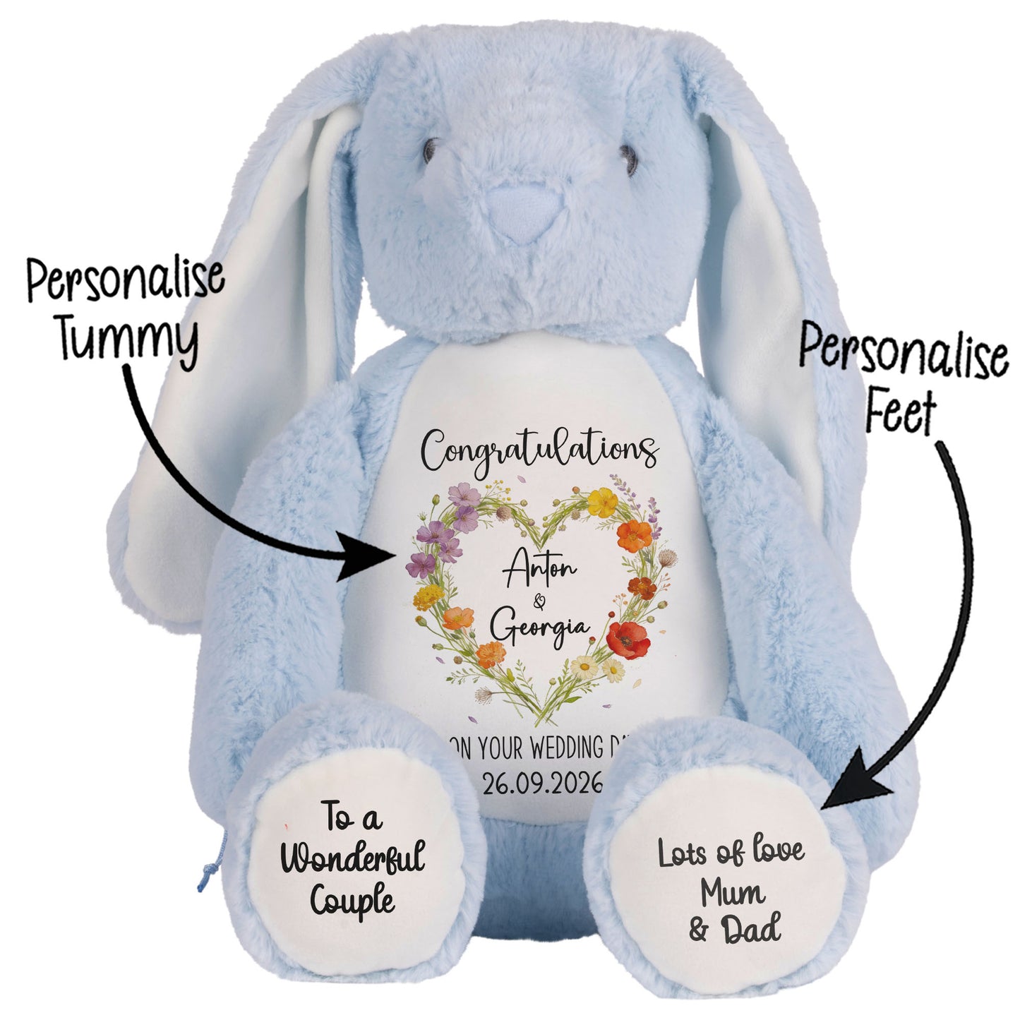 Personalised 'Congratulations on Your Wedding Day' Teddy Bear