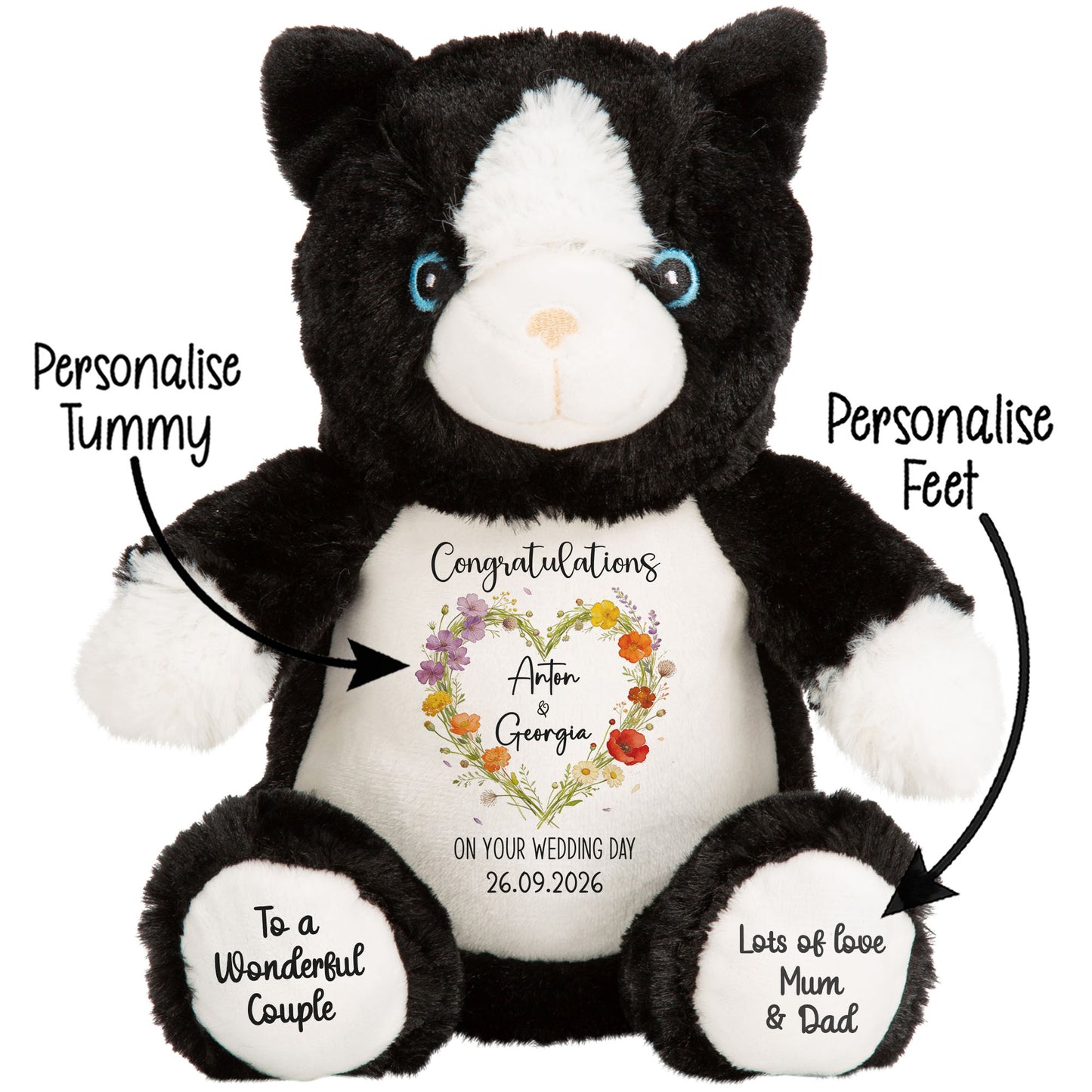 Personalised 'Congratulations on Your Wedding Day' Teddy Bear