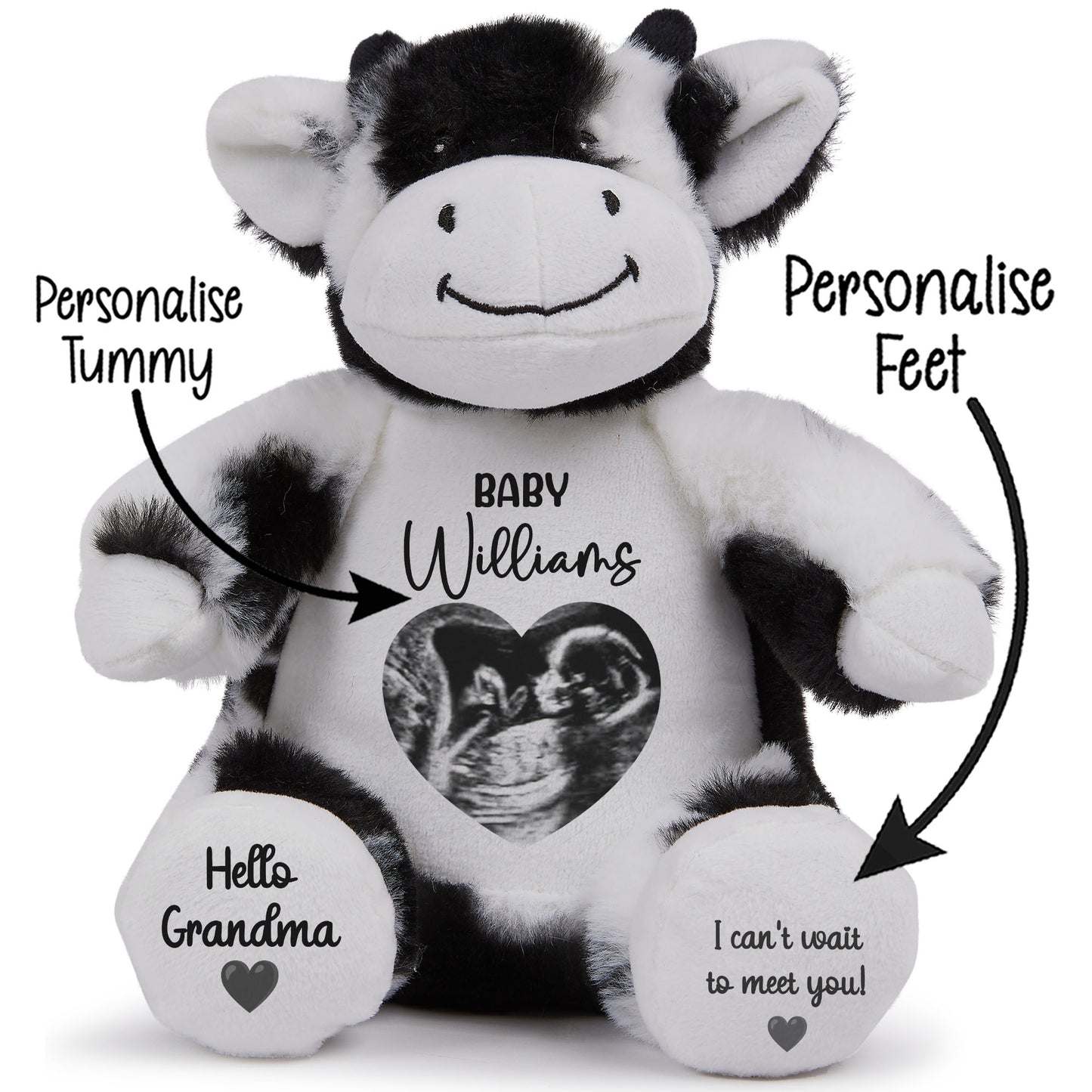 Personalised Pregnancy Reveal Baby Scan Photo Teddy Bear