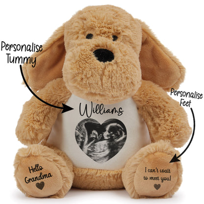 Personalised Pregnancy Reveal Baby Scan Photo Teddy Bear